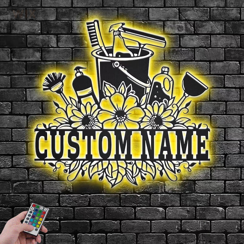 Flower Led Metal Sign – Wix Decor