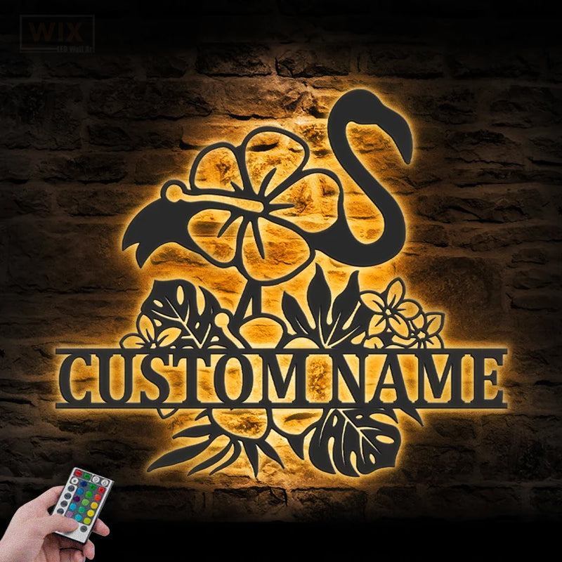 Flower Led Metal Sign – Wix Decor