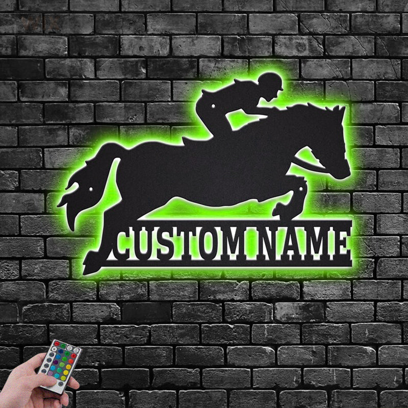 Horse LED Metal Sign