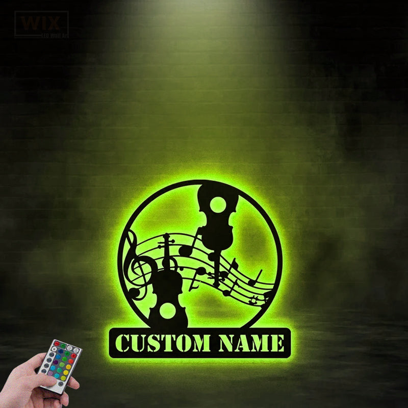 Guitar LED Metal Sign