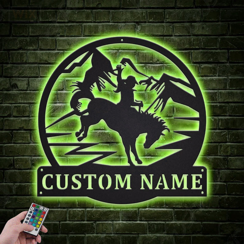 Horse LED Metal Sign