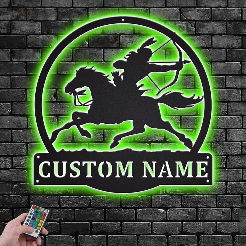 Horse LED Metal Sign