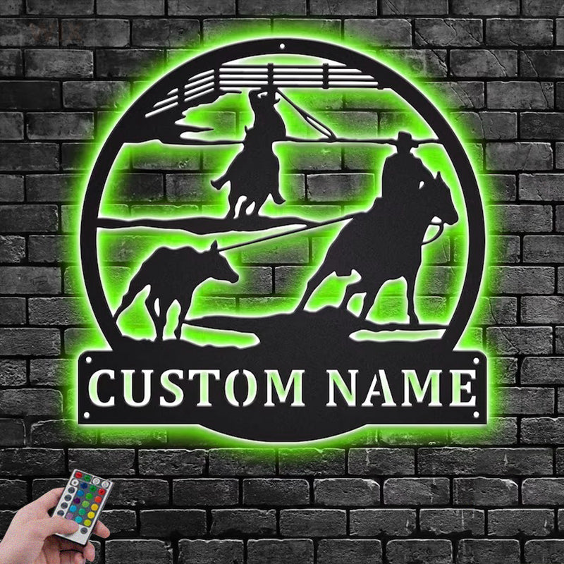 Horse LED Metal Sign