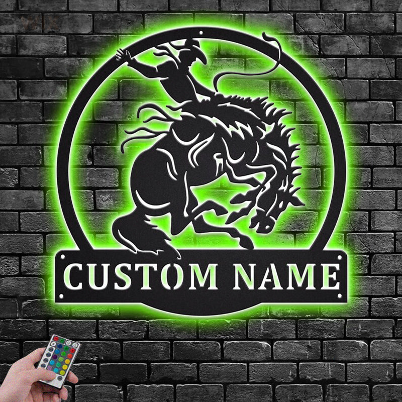 Horse LED Metal Sign