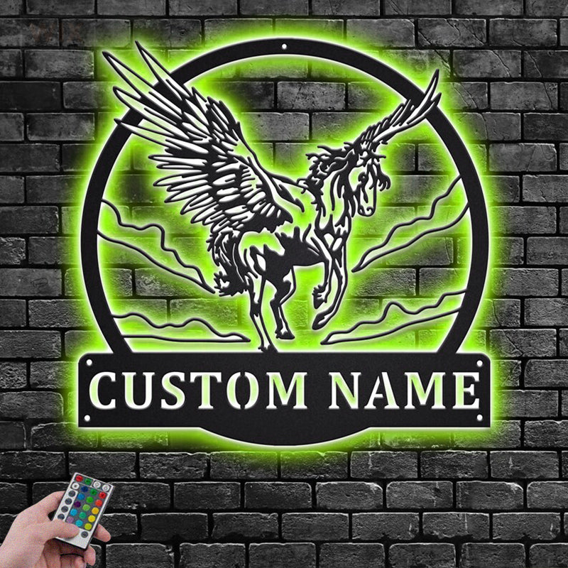 Horse LED Metal Sign