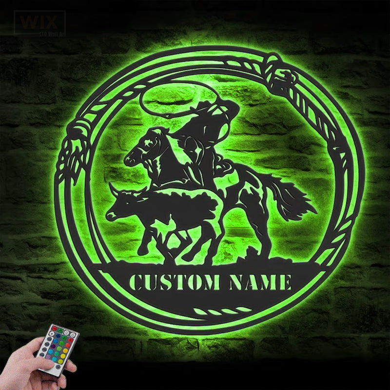 Horse LED Metal Sign
