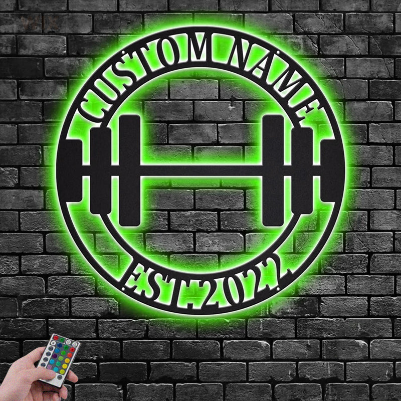 Gym LED Metal Sign