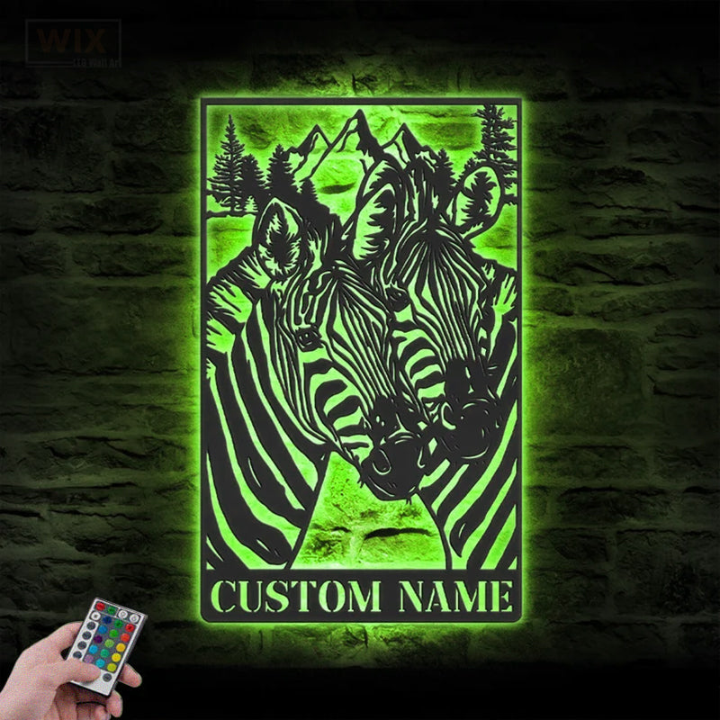 Horse LED Metal Sign