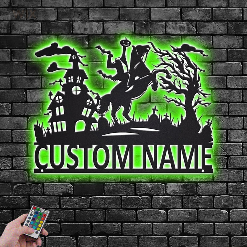 Horse LED Metal Sign