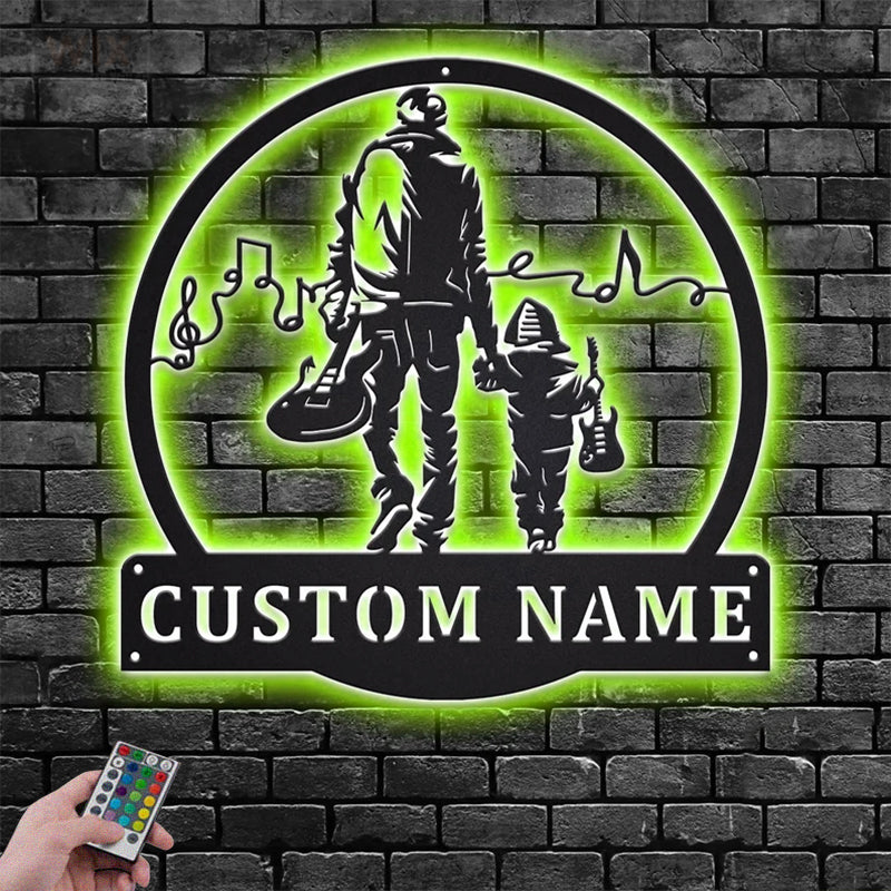 Guitar LED Metal Sign - Wix Decor