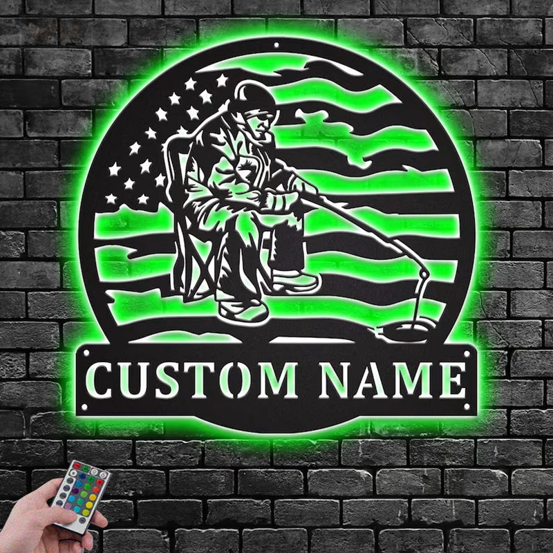 Fishing LED Metal Sign - Wix Decor