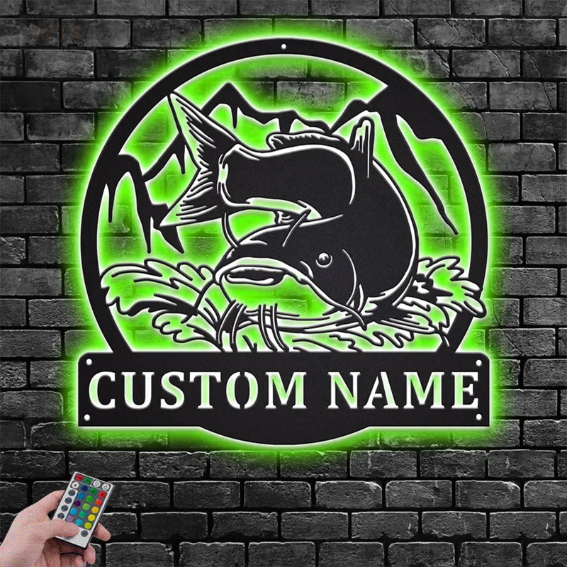 Fishing LED Metal Sign - Wix Decor