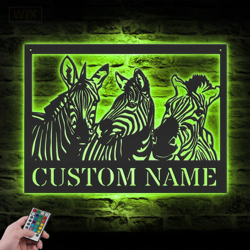 Horse LED Metal Sign