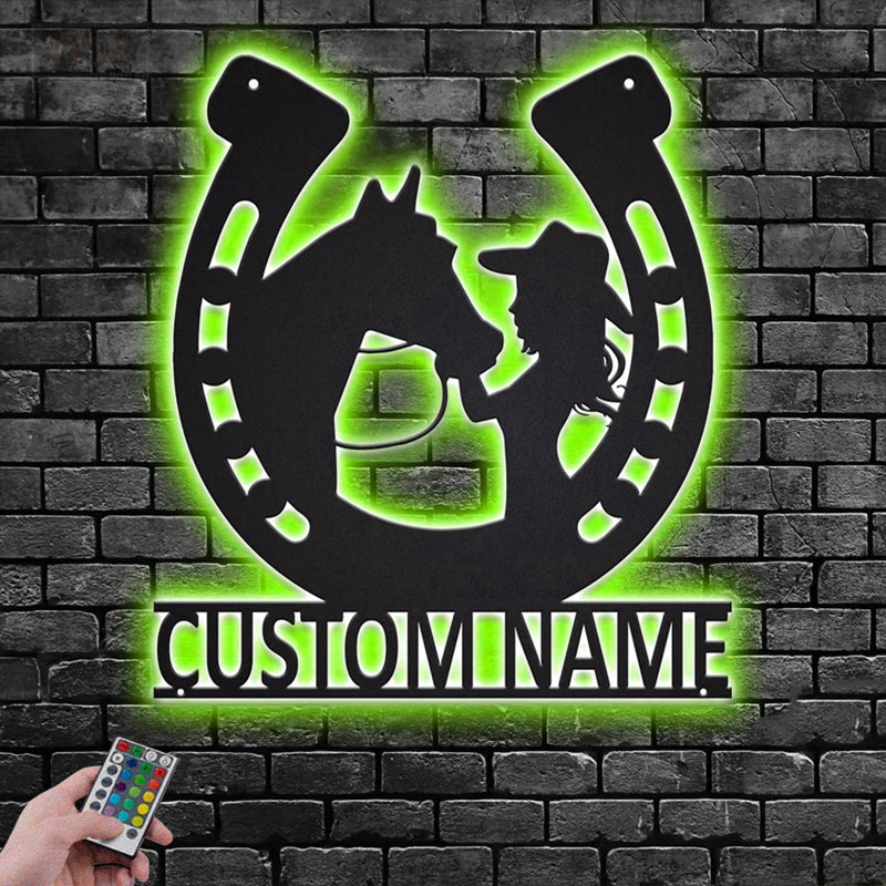 Horse LED Metal Sign - Wix Decor