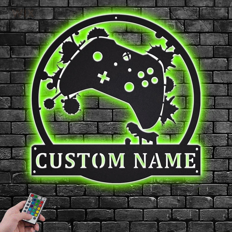 Gamer Zone LED Metal Sign
