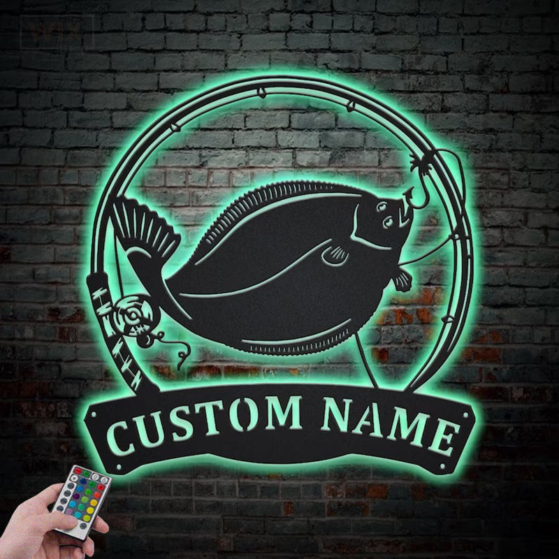 Fishing LED Metal Sign - Wix Decor