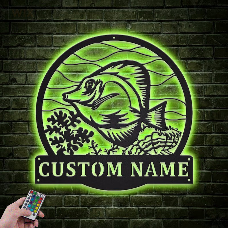 Fishing LED Metal Sign - Wix Decor