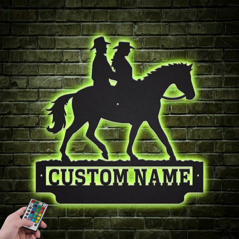 Horse LED Metal Sign - Wix Decor