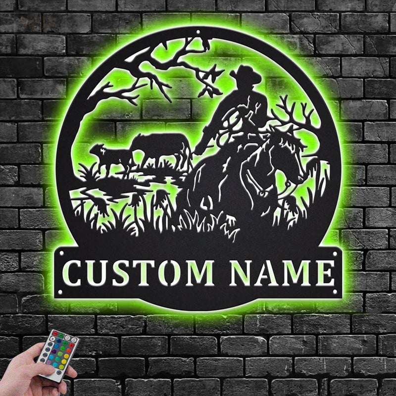 Horse LED Metal Sign - Wix Decor
