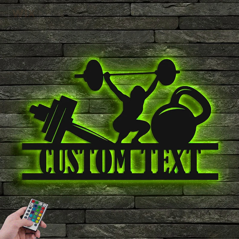 Gym LED Metal Sign