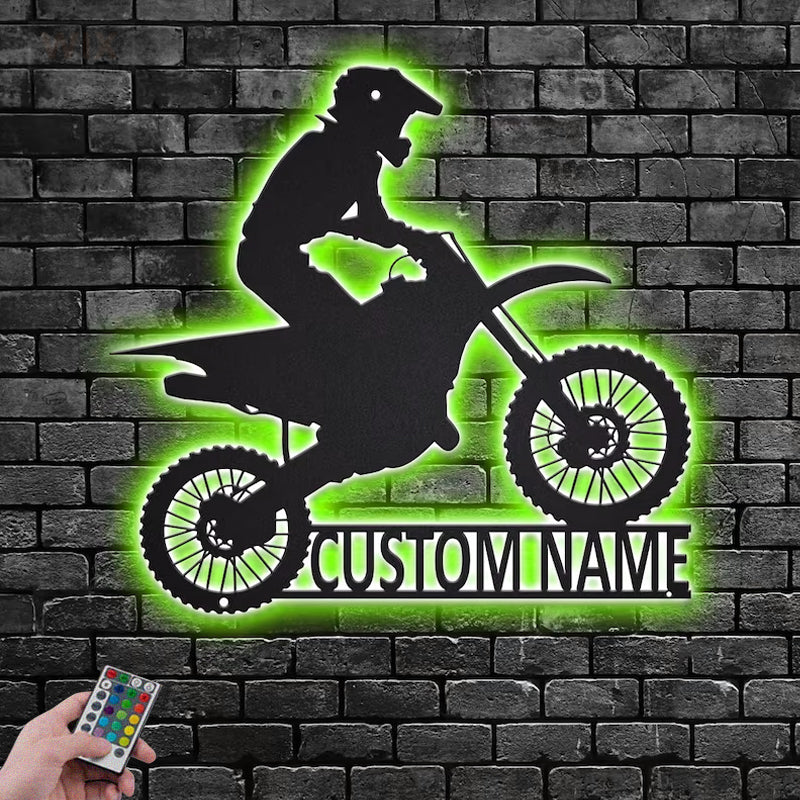 Mountain Bike LED Metal Sign - Wix Decor