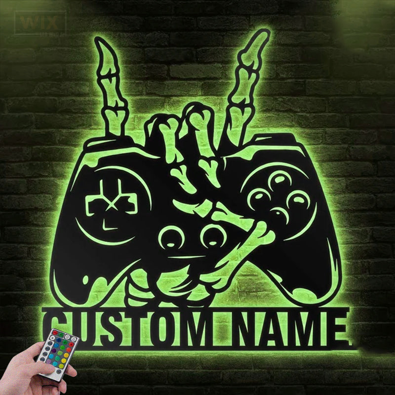 Gamer Zone LED Metal Sign