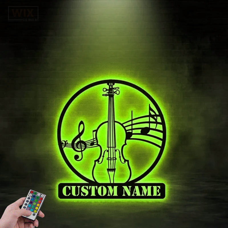 Guitar LED Metal Sign - Wix Decor