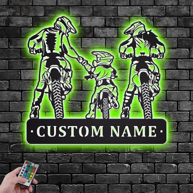 Mountain Bike LED Metal Sign - Wix Decor