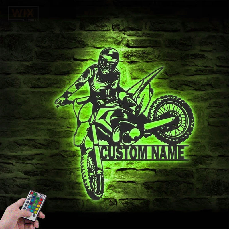 Mountain Bike LED Metal Sign - Wix Decor