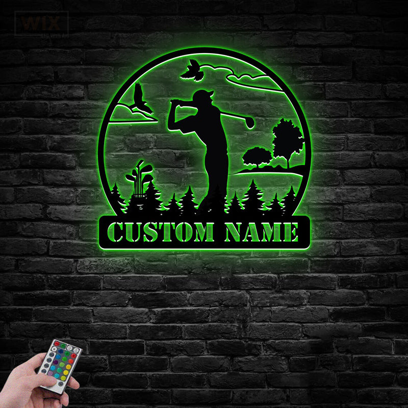 Golf LED Metal Sign