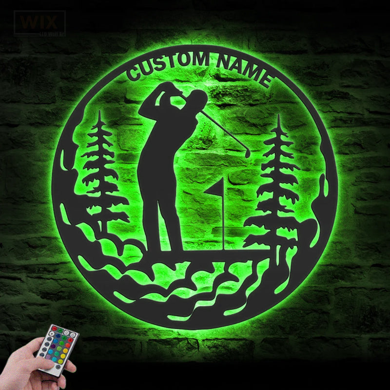 Golf LED Metal Sign