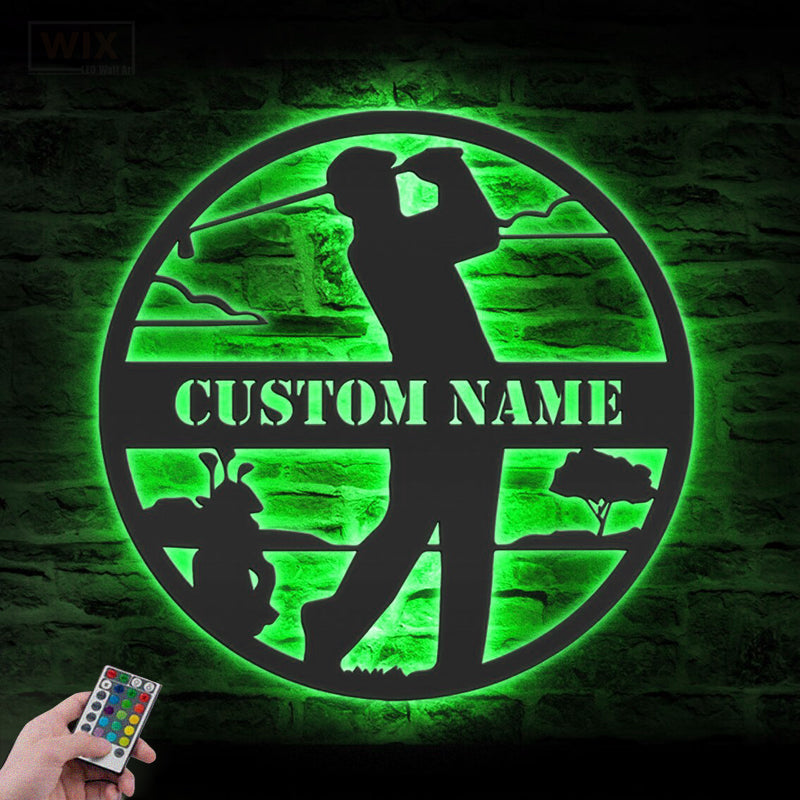 Golf LED Metal Sign