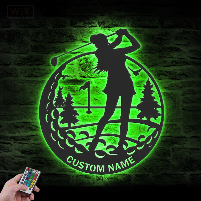 Golf LED Metal Sign