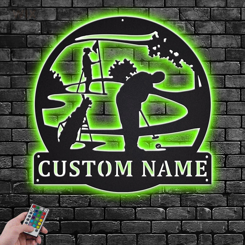 Golf LED Metal Sign