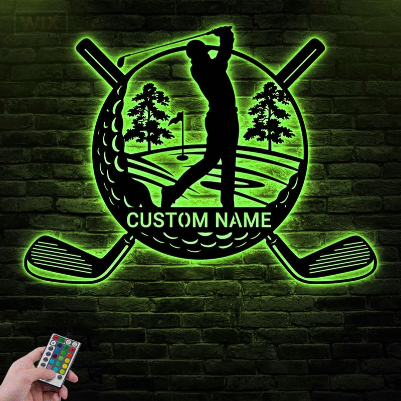 Golf LED Metal Sign - Wix Decor