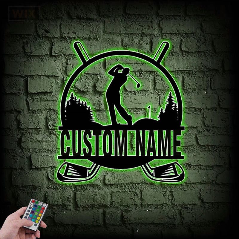 Golf LED Metal Sign - Wix Decor