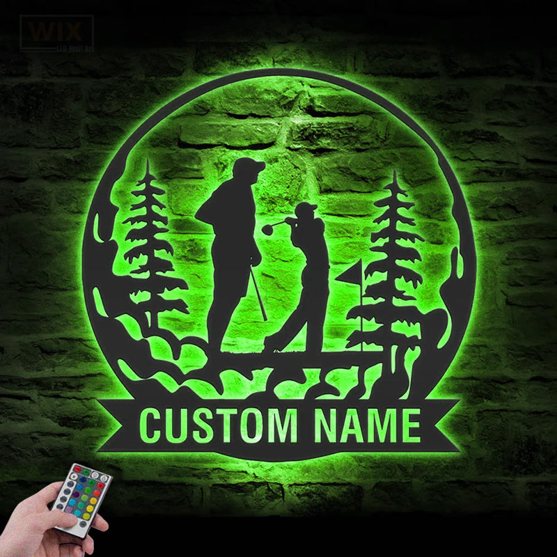 Gofl LED Metal Sign