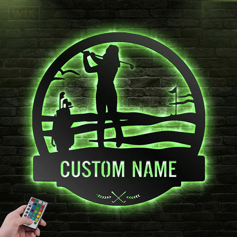 Golf LED Metal Sign