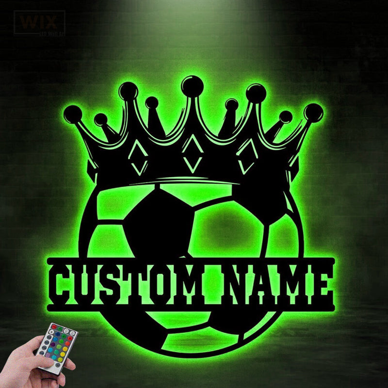 Soccer LED Metal Sign - Wix Decor
