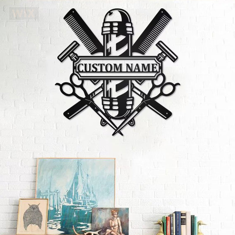 Barber & Salon Led Metal Sign - Wix Decor