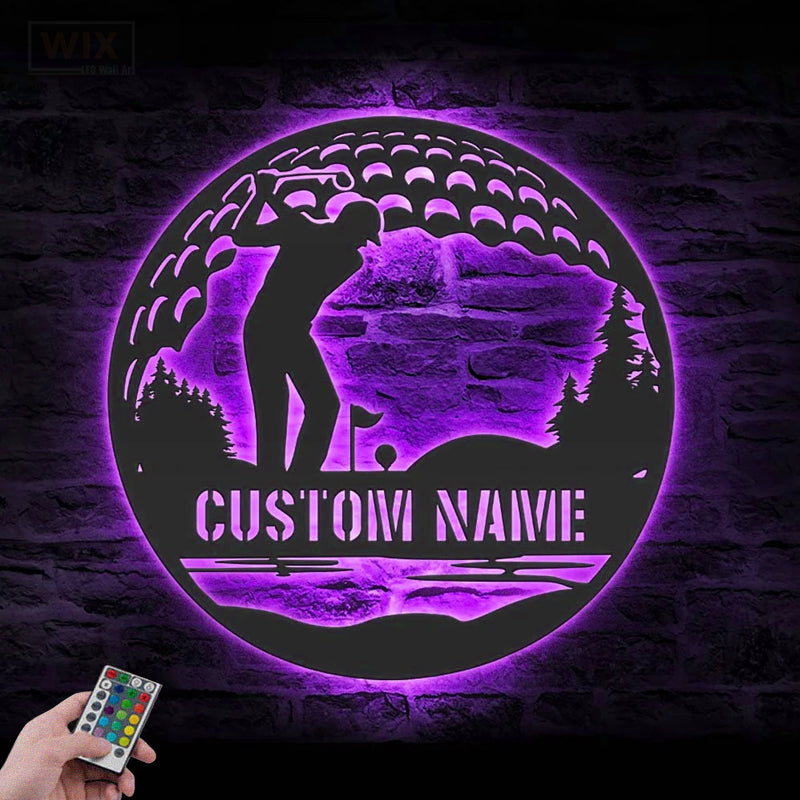 Golf LED Metal Sign