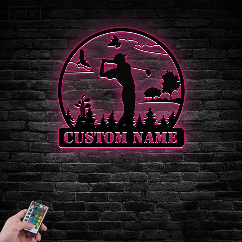 Golf LED Metal Sign
