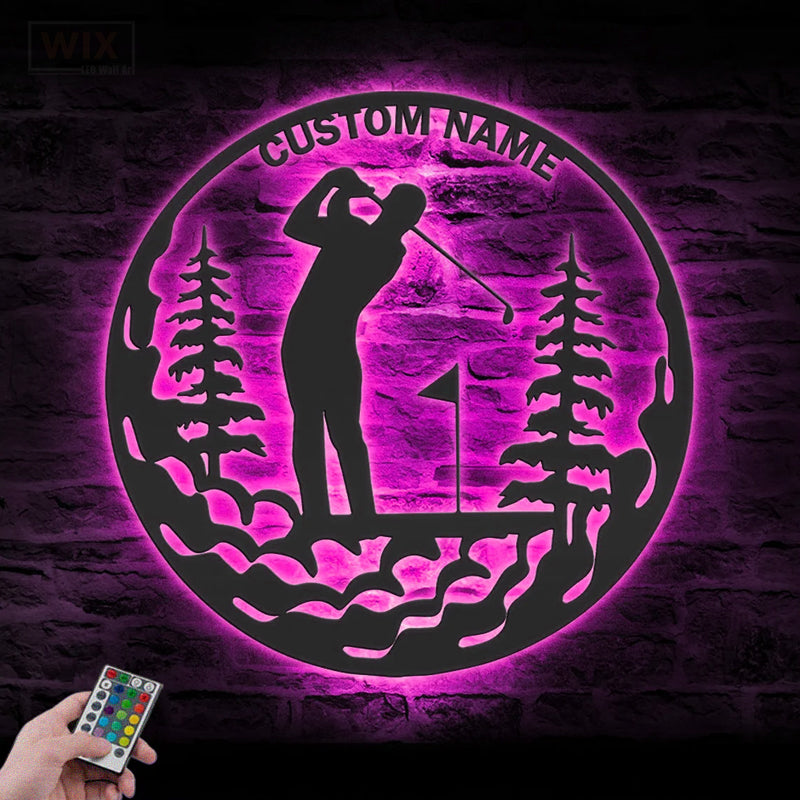 Golf LED Metal Sign