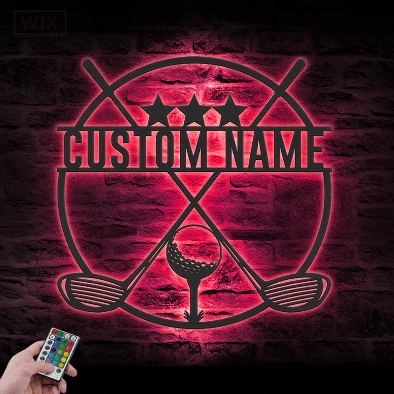 Golf LED Metal Sign - Wix Decor