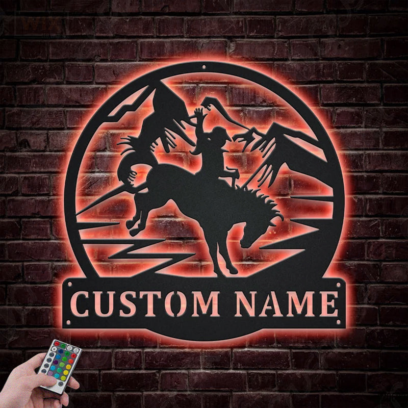 Horse LED Metal Sign