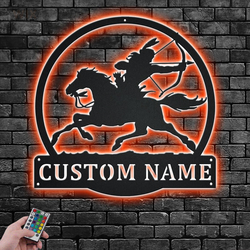 Horse LED Metal Sign