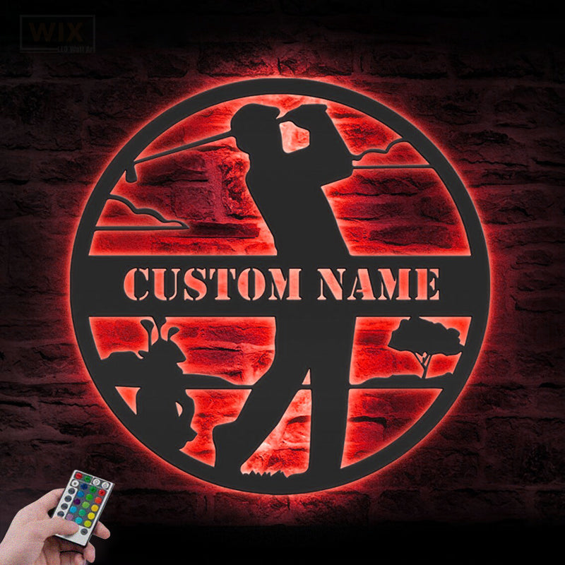 Golf LED Metal Sign
