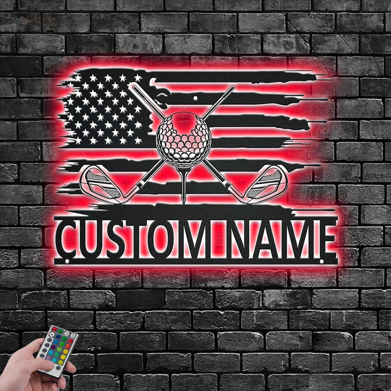 Golf LED Metal Sign