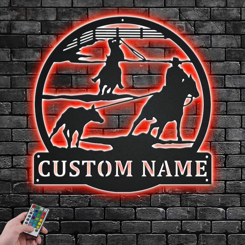 Horse LED Metal Sign