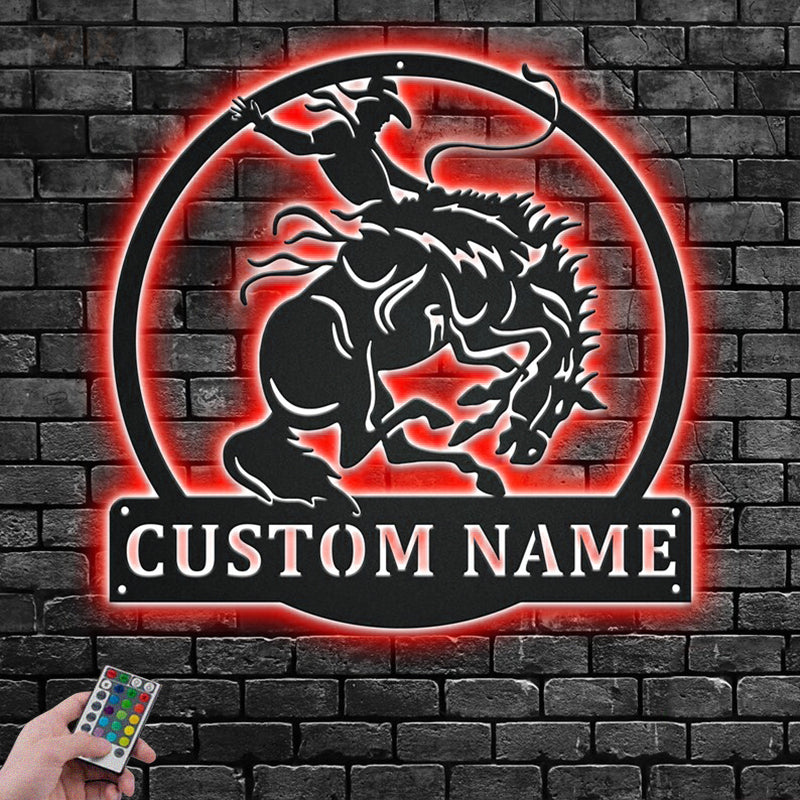 Horse LED Metal Sign